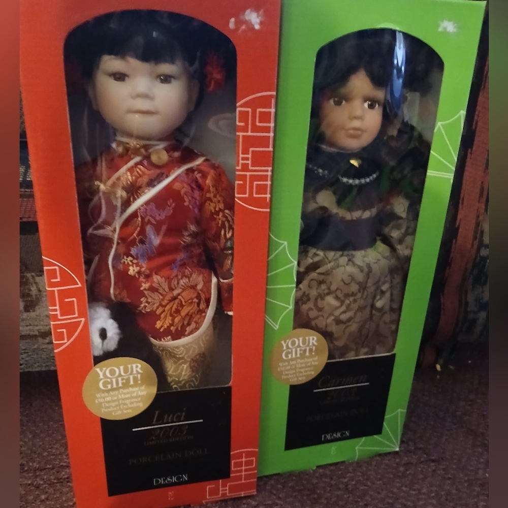 2003 Limited Edition Luci And Carmen Porcelain Doll Set NIB
